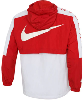 Nike Red White Logo Hoodie Jacket with Swoosh Design DJ4131-657 Lookbook Nike Red White Logo Hoodie Jacket with Swoosh Design DJ4131-657