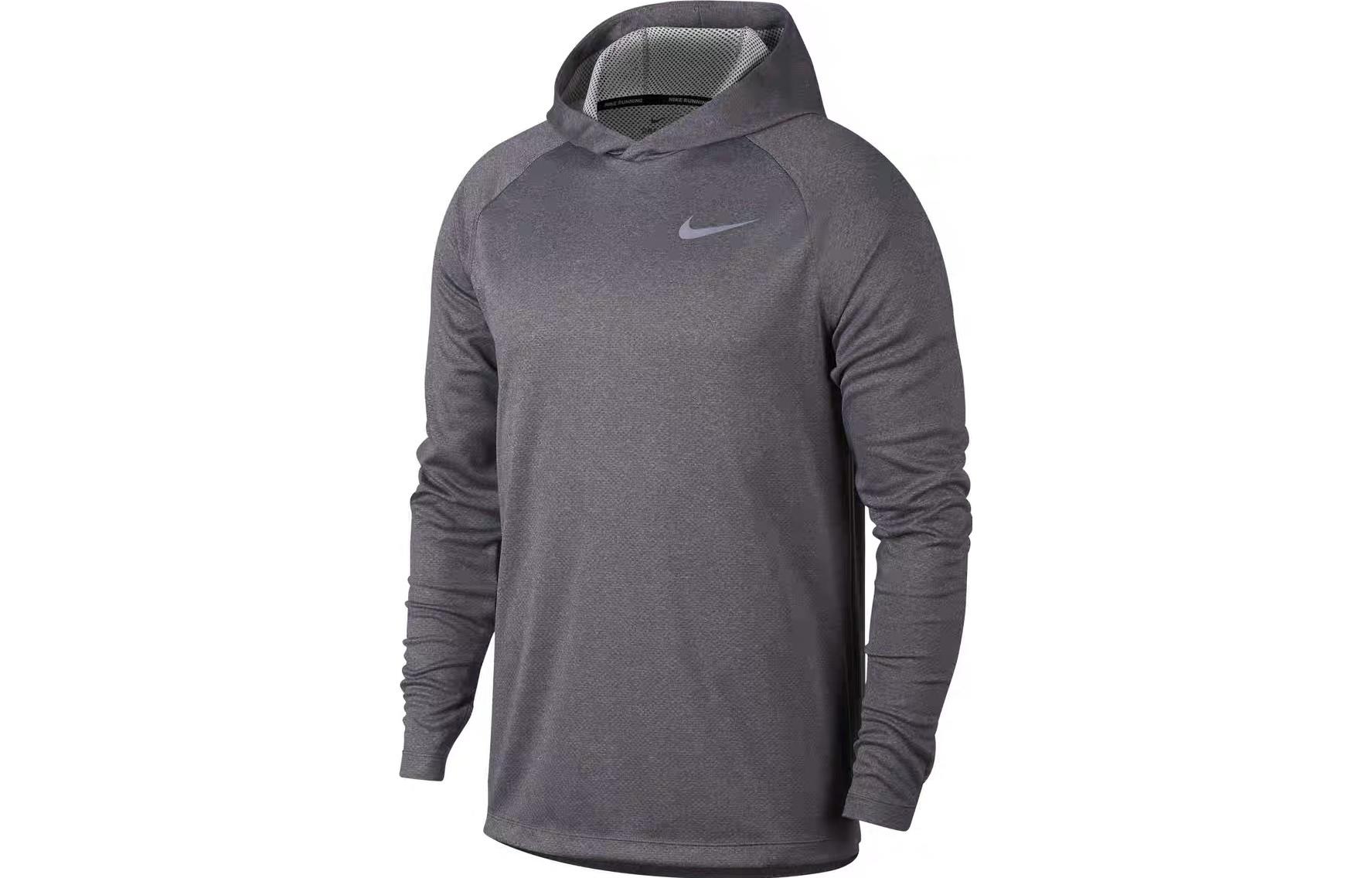 Nike Reflective Silver Logo Print Pullover Running Sweatshirt for Men 891702