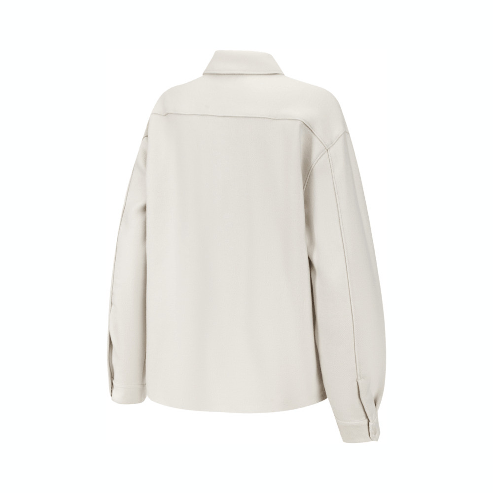 Lookbook 나이키 릴랙스드 캐주얼 플레인 셔츠 칼라 재킷 남성용 - 크림 화이트 HF0133-104