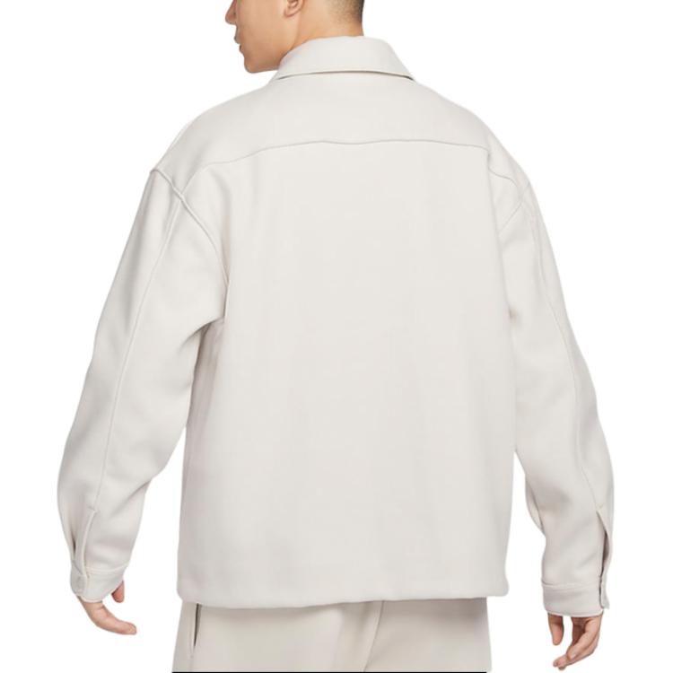 Purchase 나이키 릴랙스드 캐주얼 플레인 셔츠 칼라 재킷 남성용 - 크림 화이트 HF0133-104