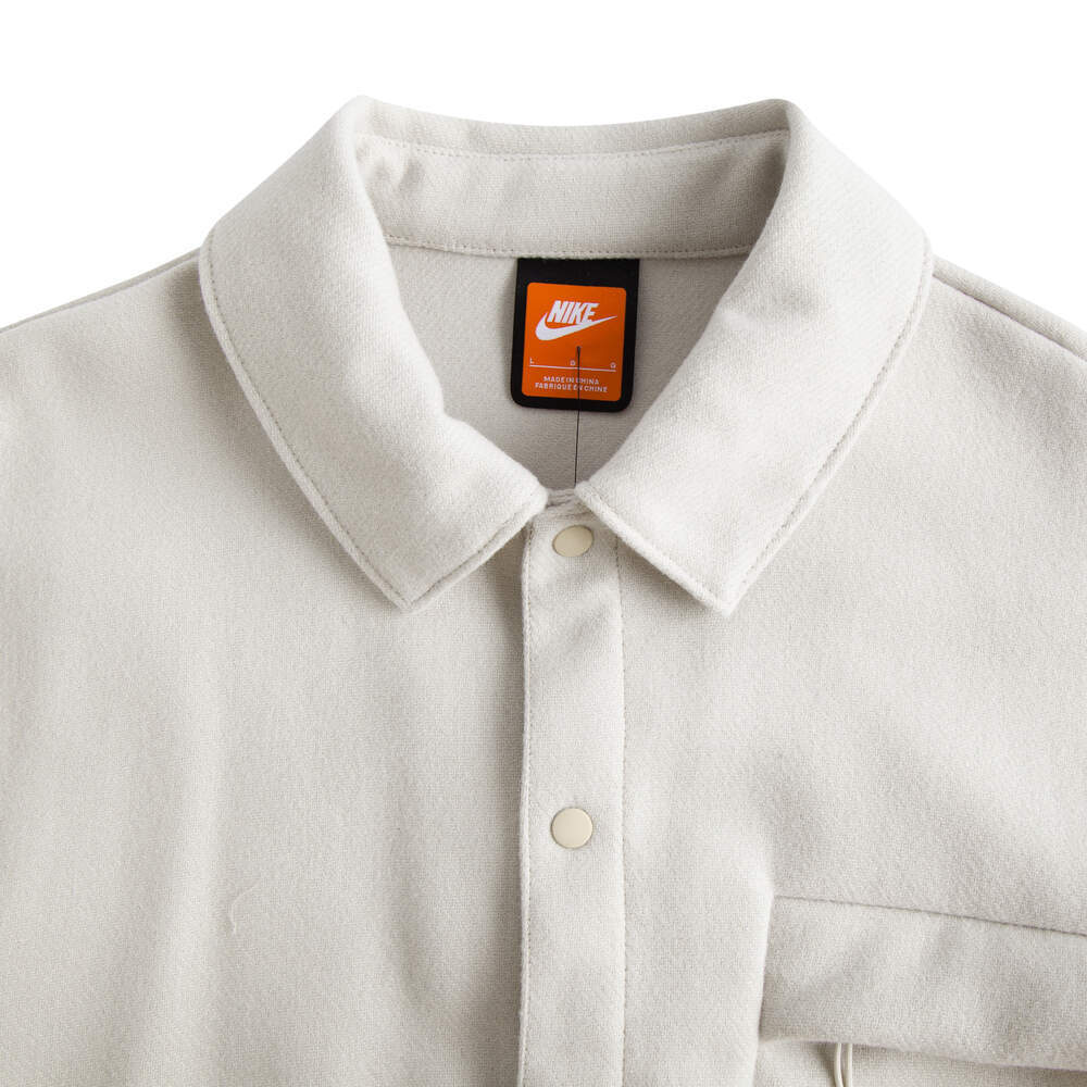 Sizing 나이키 릴랙스드 캐주얼 플레인 셔츠 칼라 재킷 남성용 - 크림 화이트 HF0133-104