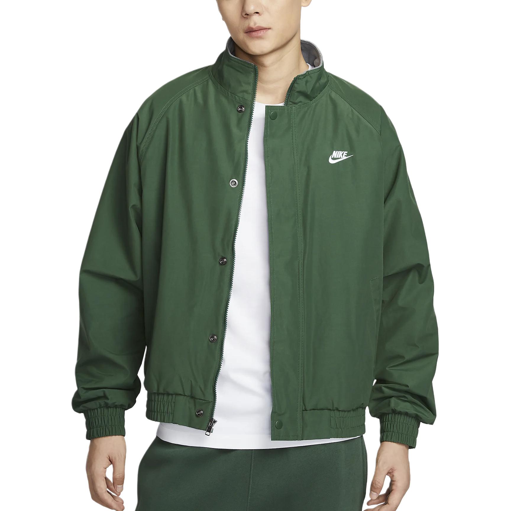 Shop Nike Relaxed Fit Soft Simple Long-Sleeve Jacket Green FZ0657-323