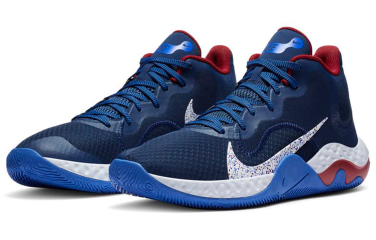 Shop Nike Renew Elevate 低筒 籃球鞋 男款 藍白紅