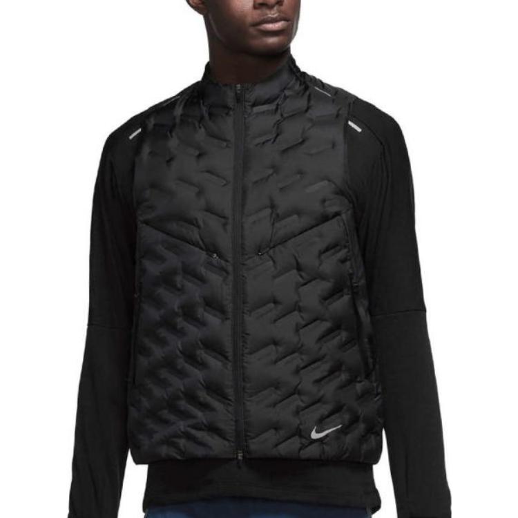 Sizing Nike Repel Rompi Lari Ringan Tahan Air Warna Hitam. DD5696-010