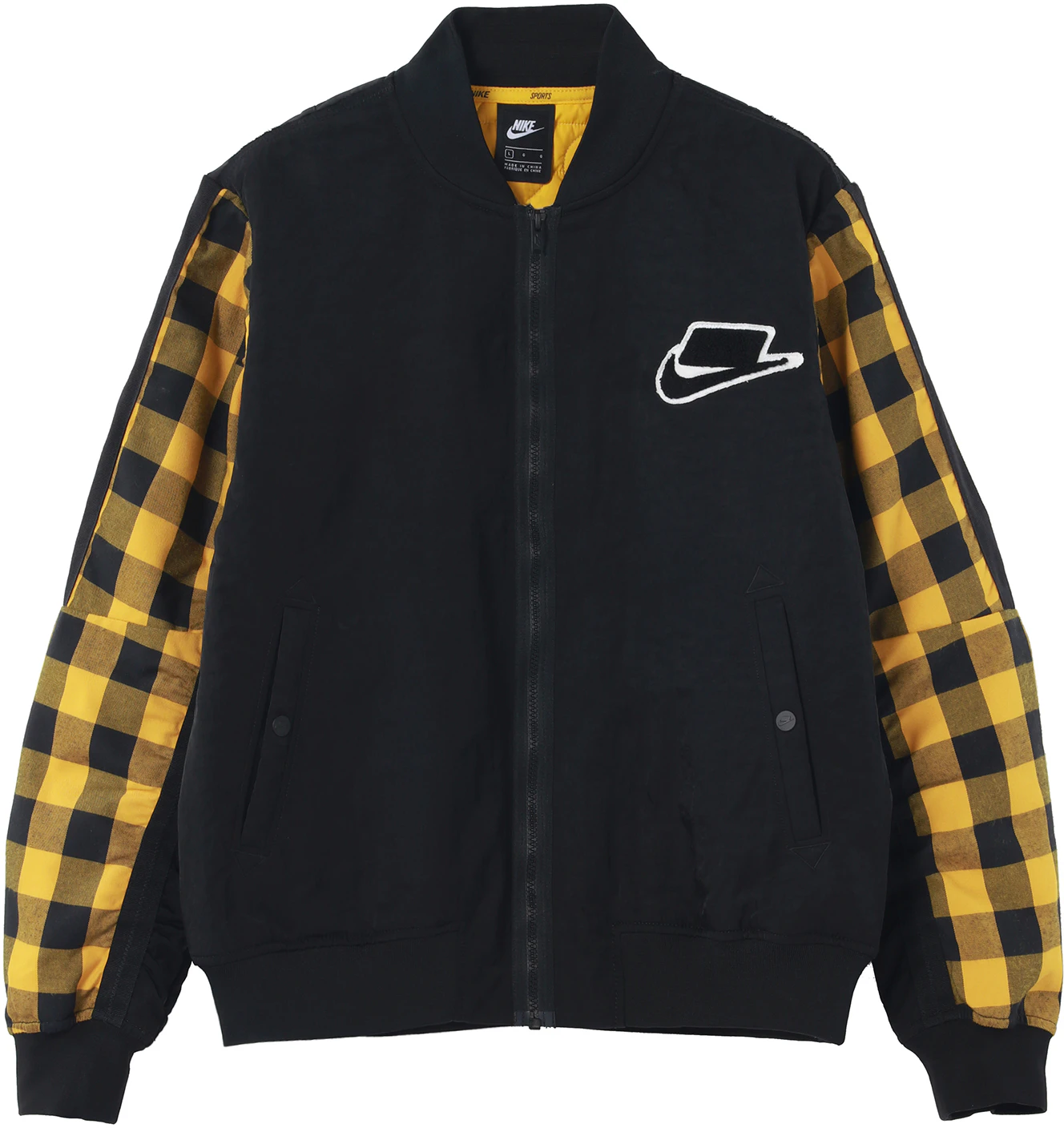 nike-retro-baseball-collar-jacket-yellow-long-sleeve-casual-outerwear-bv-4533-010
