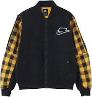 Nike Retro Baseball Collar Jacket Yellow Long Sleeve Casual Outerwear BV4533-010 Nike Retro Baseball Collar Jacket Yellow Long Sleeve Casual Outerwear BV4533-010