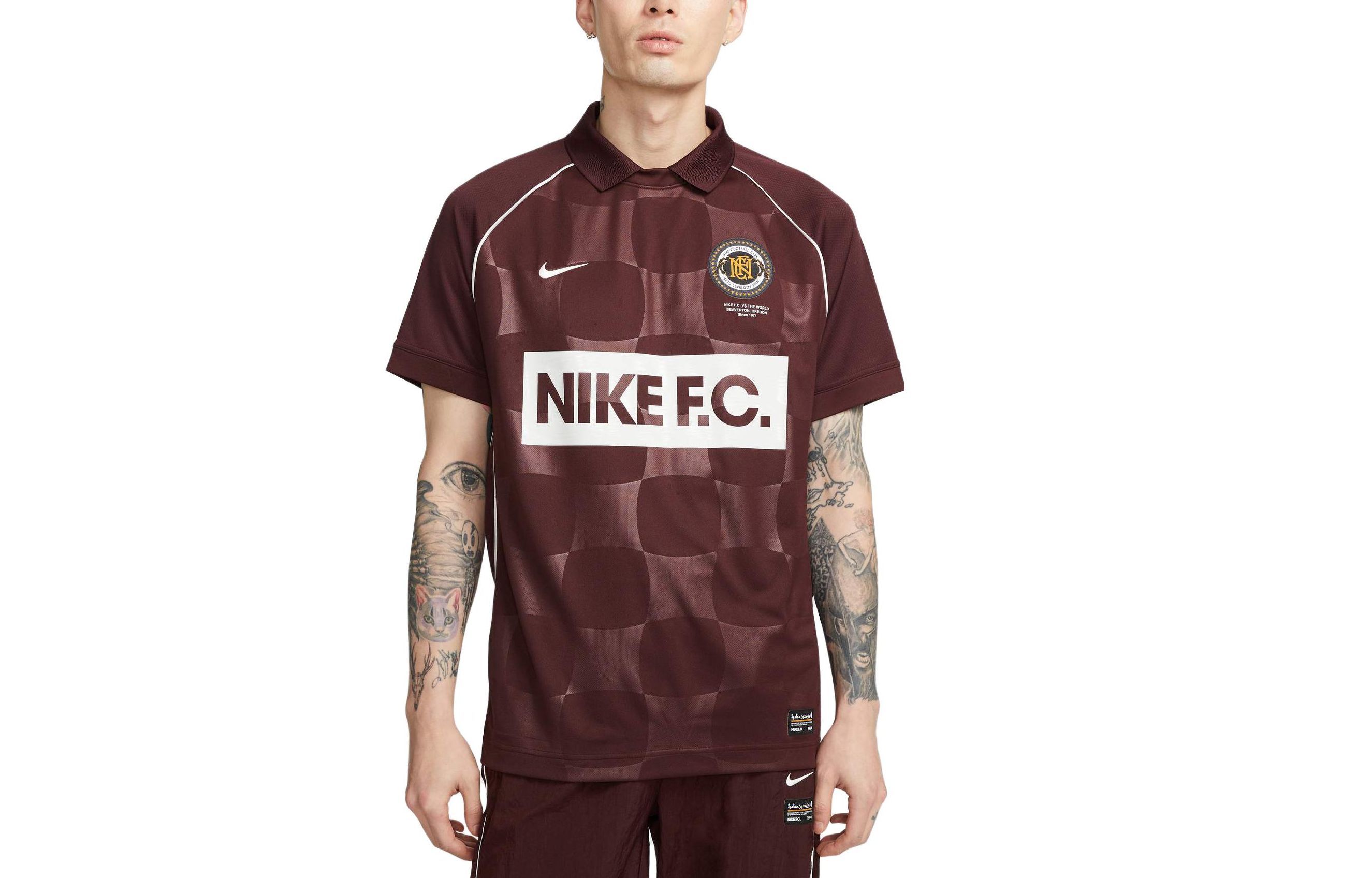 Nike Retro Burgundy Polo Dry-Fit Short-Sleeve Jersey Sportswear. DQ5046-652