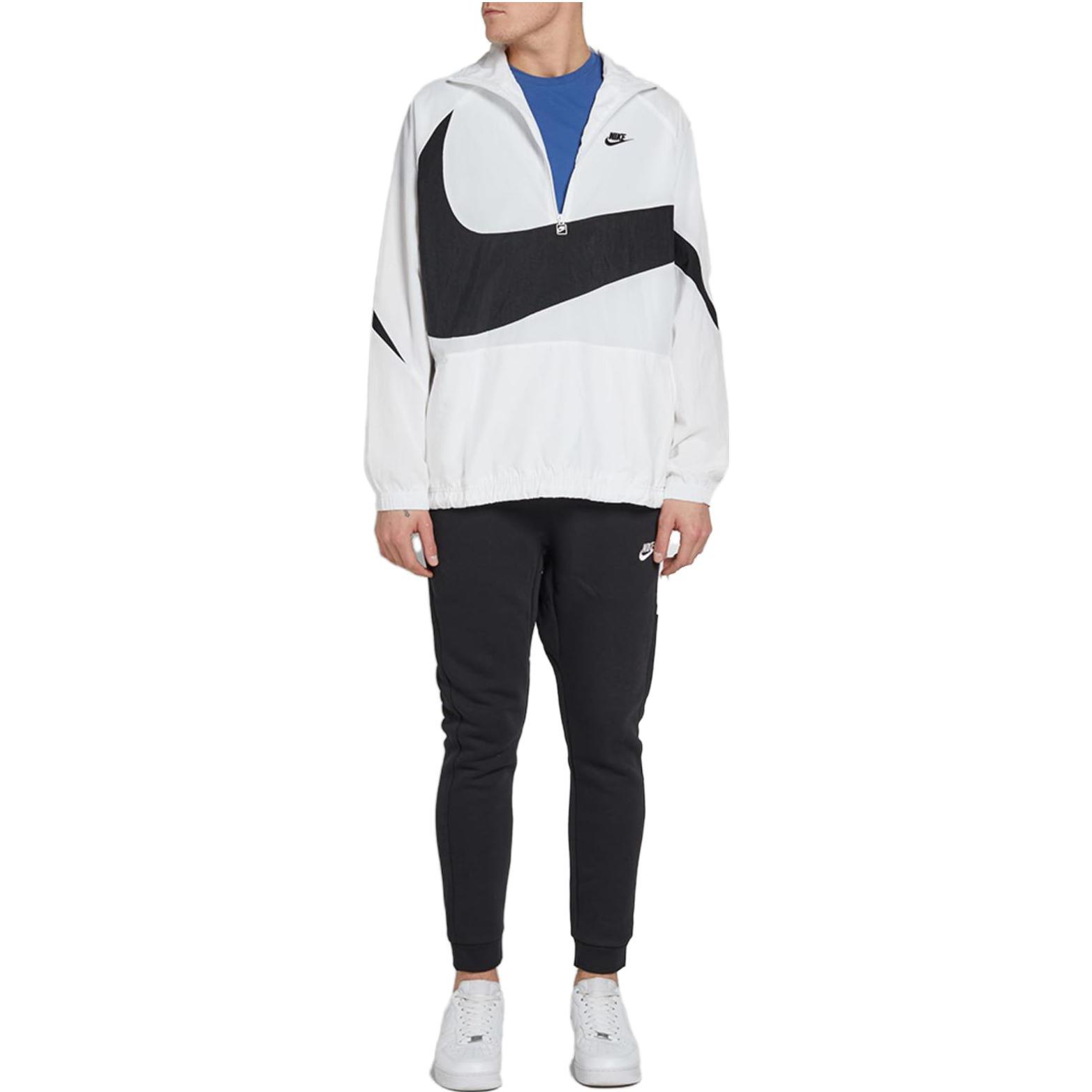 Lookbook Nike Retro Colorblock Half-Zip Logo Jaket Putih AJ2696-100