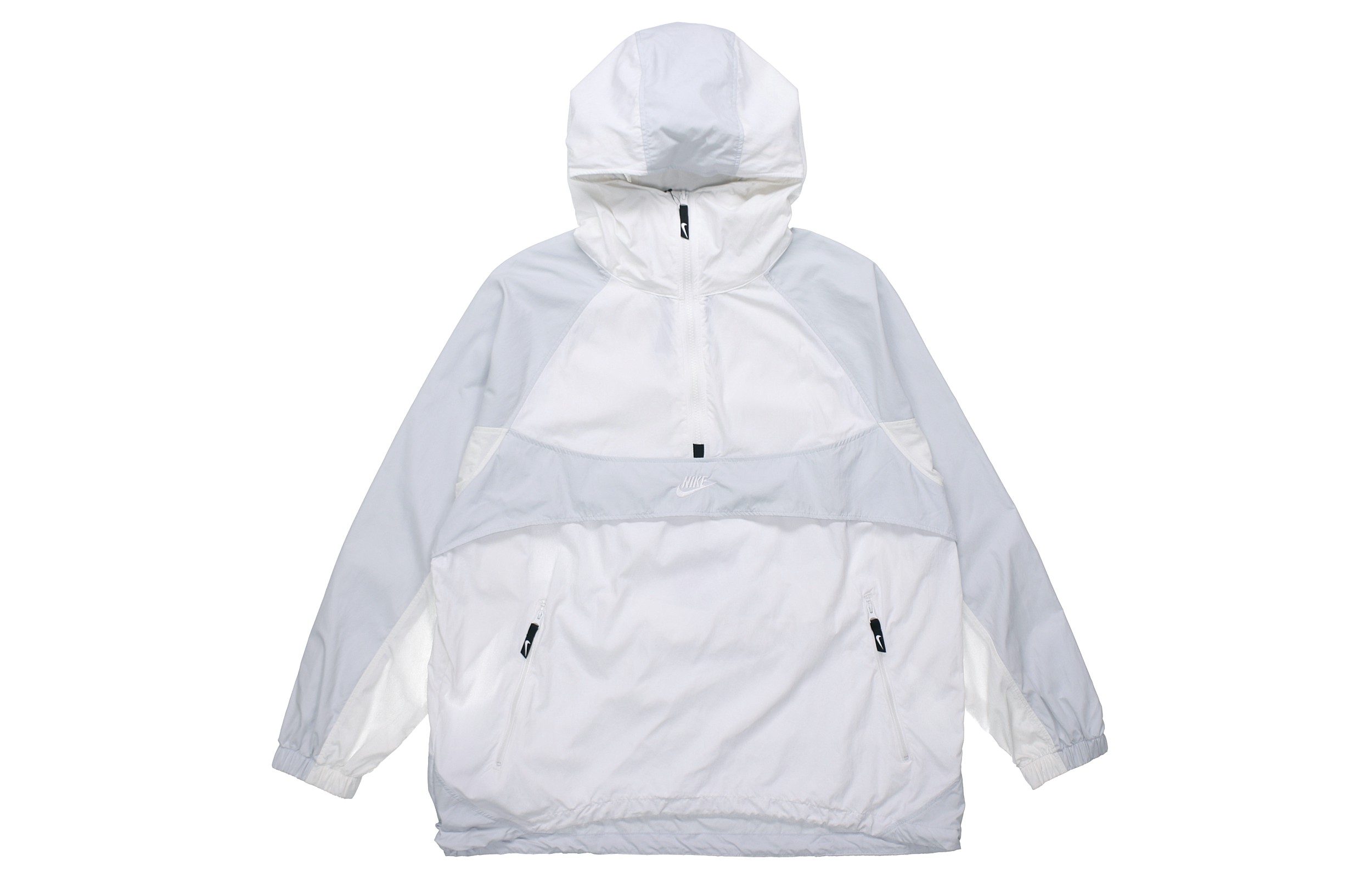 Nike Retro Colorblock Half-Zip Pullover Hooded Jacket White () BV5386-100