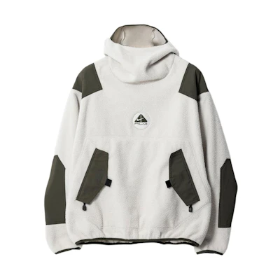 Nike Retro Colorblock Letter Print Loose Hoodie Light Bone Color. FN1946-072
