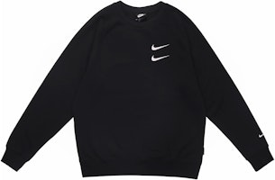 Nike Retro Double Swoosh Crewneck Sweatshirt Black CJ4872-010 Nike Retro Double Swoosh Crewneck Sweatshirt Black CJ4872-010