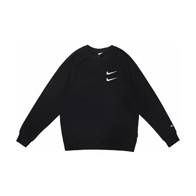 Nike Retro Double Swoosh Crewneck Sweatshirt Black CJ4872-010