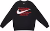 Lookbook Nike Retro Double Swoosh Crewneck Sweatshirt Hitam CJ4872-010