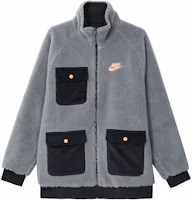 Nike Retro Embroidered Logo Multi-Pocket Reversible Full-Zip Utility Jacket Men DZ4713-065 Nike Retro Embroidered Logo Multi-Pocket Reversible Full-Zip Utility Jacket Men DZ4713-065