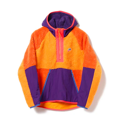 Nike Retro Fleece Colorblock Half-Zip Hoodie Orange BV3766-886