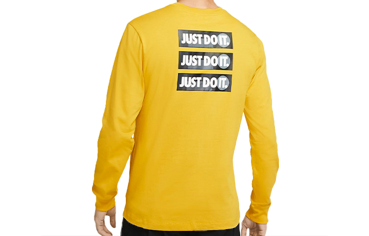 Nike Retro Letter Graphic T-Shirt Sweatshirt Yellow () CU7391-743