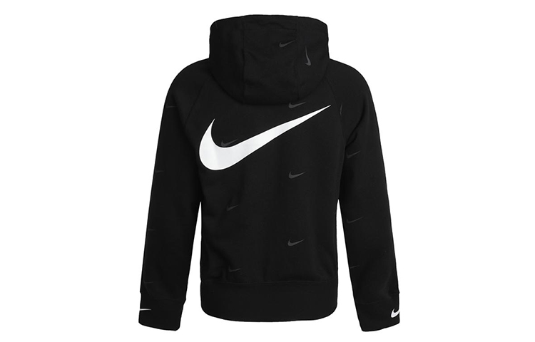 Nike Retro Logo Hooded Jacket Black Casual Outerwear DA0083-010