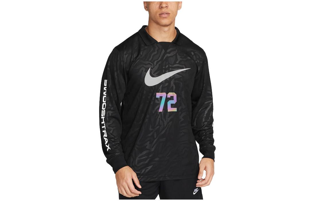 Nike Retro Logo Pullover Sweatshirt Black with Side Letter Design DX0048-010