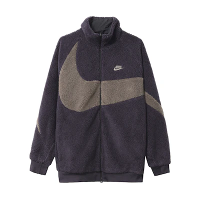 Nike Retro Logo Reversible Embroidered Jacket Navy Blue Sportswear BQ6546-540