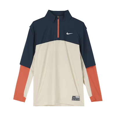 Nike Retro Loose-Fit Colorblock Pullover Jacket - Blue/White FQ1156-126