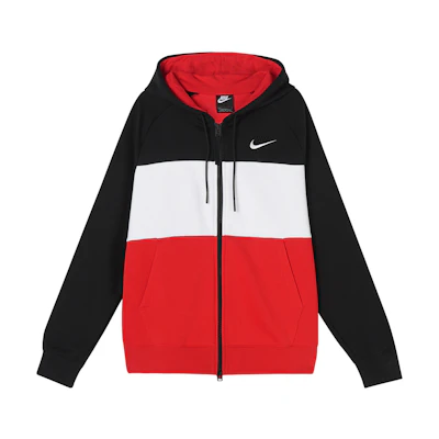Nike Retro Red Hoodie Jacket with Large Logo for Men CJ4820-010