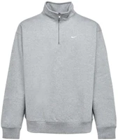 Nike Retro Stand Collar Zip Logo Long Sleeve Sweatshirt - Grey DQ5209-051 Nike Retro Stand Collar Zip Logo Long Sleeve Sweatshirt - Grey DQ5209-051