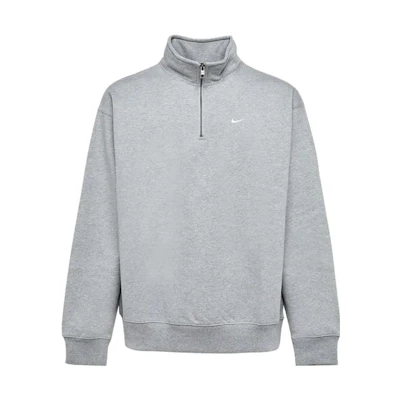 Nike Retro Stand Collar Zip Logo Long Sleeve Sweatshirt - Grey DQ5209-051