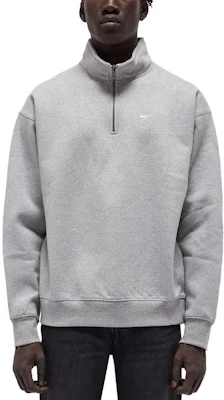 Nike Retro Sweatshirt Kerah Stand Resleting Lengan Panjang Logo - Abu-Abu DQ5209-051 Lookbook Nike Retro Sweatshirt Kerah Stand Resleting Lengan Panjang Logo - Abu-Abu DQ5209-051