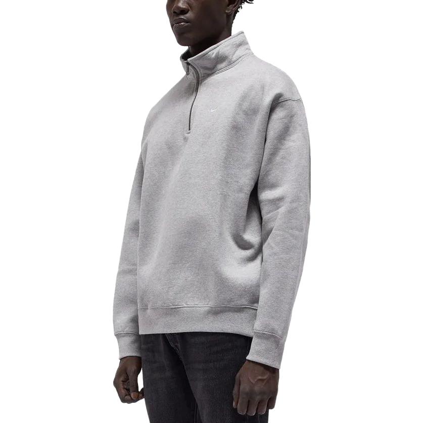 Purchase Nike Retro Sweatshirt Kerah Stand Resleting Lengan Panjang Logo - Abu-Abu DQ5209-051