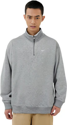 Nike Retro Sweatshirt Kerah Stand Resleting Lengan Panjang Logo - Abu-Abu DQ5209-051 Details for Nike Retro Sweatshirt Kerah Stand Resleting Lengan Panjang Logo - Abu-Abu DQ5209-051