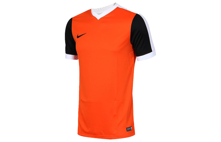 Nike Retro Two-Tone V-Neck Dri-FIT Soccer Tee Orange Red 725892-815