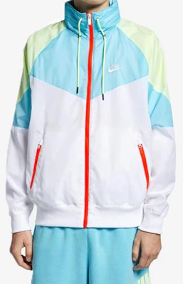 나이키 레트로 윈드브레이커 자켓 블루/화이트 컬러블록 후드 디자인 AR2210-101 Shop 나이키 레트로 윈드브레이커 자켓 블루/화이트 컬러블록 후드 디자인 AR2210-101
