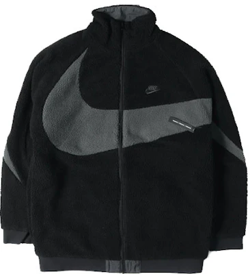 Nike Reversible Full Zip Fleece Jacket with Large Logo Black AJ2701-011 Buy Nike Reversible Full Zip Fleece Jacket with Large Logo Black AJ2701-011