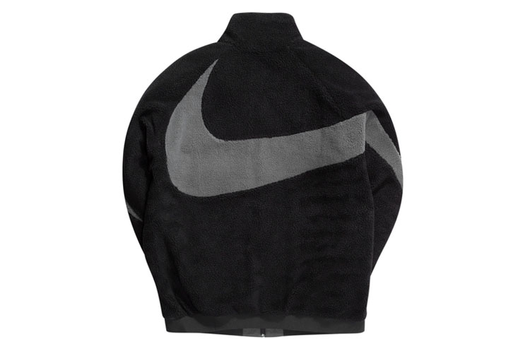Lookbook Nike Reversible Full Zip Fleece Jacket with Large Logo Black AJ2701-011