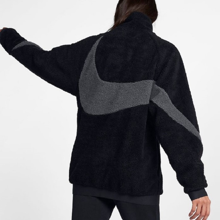 Details for Nike Reversible Full Zip Fleece Jacket with Large Logo Black AJ2701-011