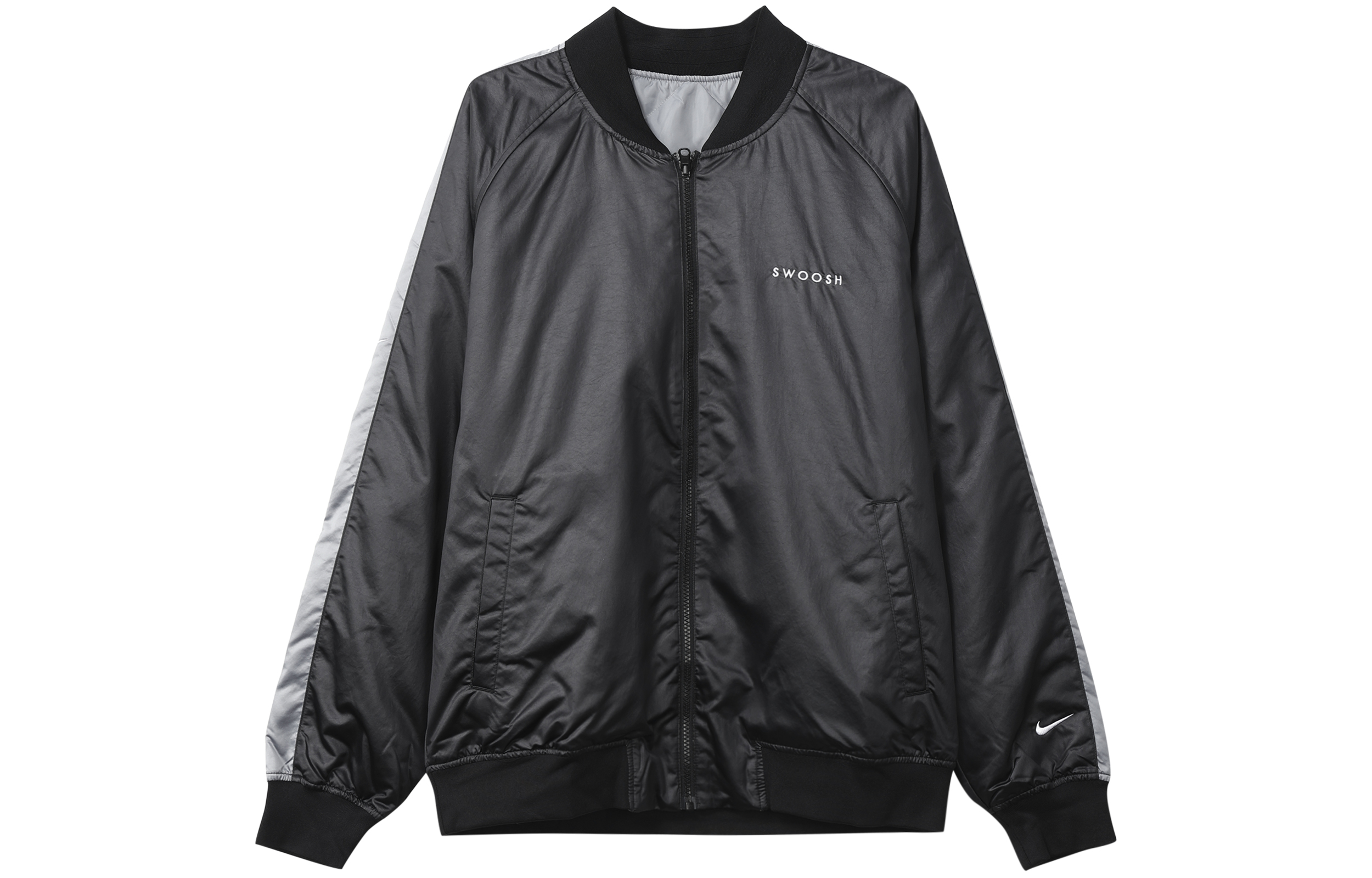 Order ナイキリバーシブルウィンタージャケット ブラック - カジュアルビッグスウッシュコート. DO2889-010