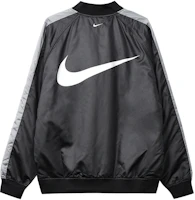 Lookbook Nike Reversible Winter Jacket Black - Casual Big Swoosh Puffer Coat. DO2889-010