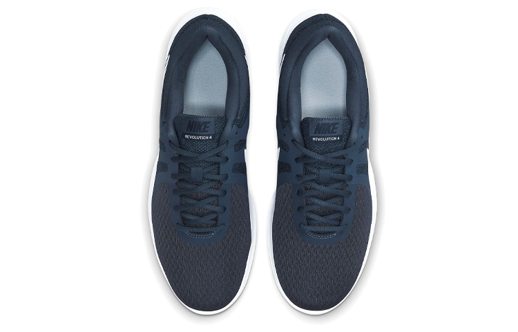 Shop Nike REVOLUTION 4 舒適 透氣輕便 低筒 跑步鞋 男款 午夜藍