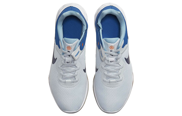 Shop Nike Revolution 6 FlyEase Next Nature 'Pure Platinum Dark Marina Blue' Malaysia DC8992-002