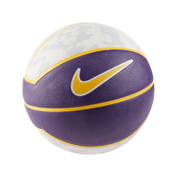 Lookbook 耐克橡胶篮球耐用防滑高弹 LA湖人配色七号男女通用 BB0627-963