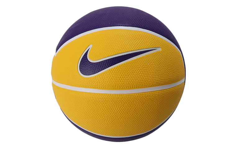 Nike Rubber Basketball Durable Yellow Purple Size 7 Unisex Training Ball BB0627-728