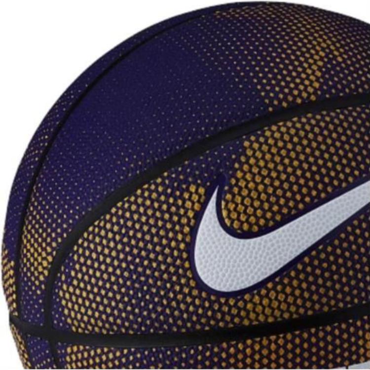 Shop 耐克科比詹姆斯防滑篮球 湖人紫色训练橡胶篮球 7号球 NK0150-607
