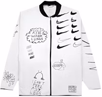 Nike Run Nathan Bell Doodle Print Multi-Swoosh Logo Jacket White AJ7760-133 Nike Run Nathan Bell Doodle Print Multi-Swoosh Logo Jacket White AJ7760-133