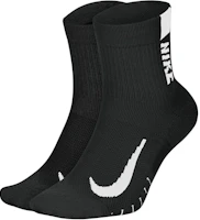 Nike Running Ankle Socks 2-Pack Unisex Casual Training Crew Socks SX7556-010 Nike Running Ankle Socks 2-Pack Unisex Casual Training Crew Socks SX7556-010