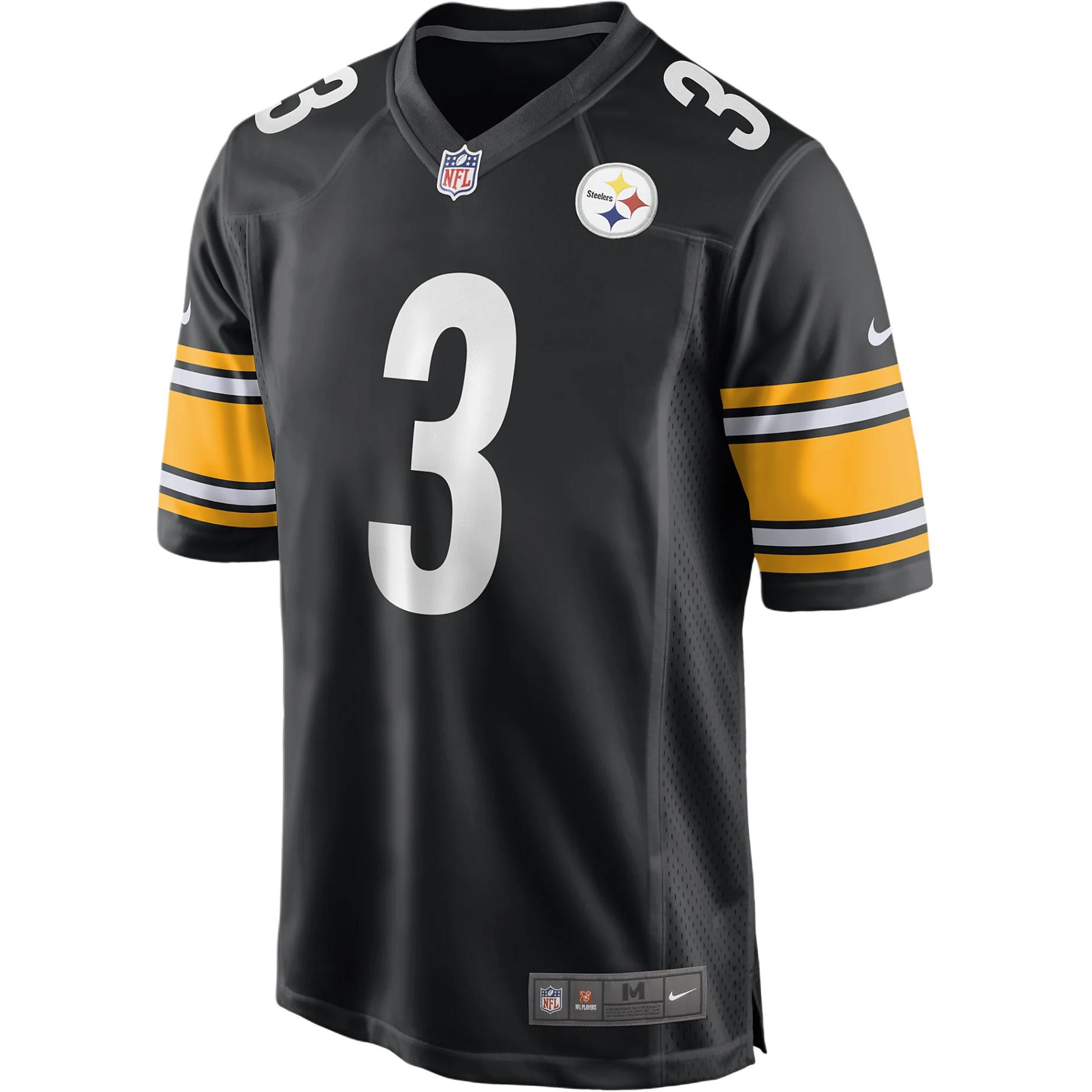 Nike Russell Wilson Pittsburgh Steelers V-Neck Dri-FIT Loose Jersey  Black 67NMPTGH7LF-KZ4