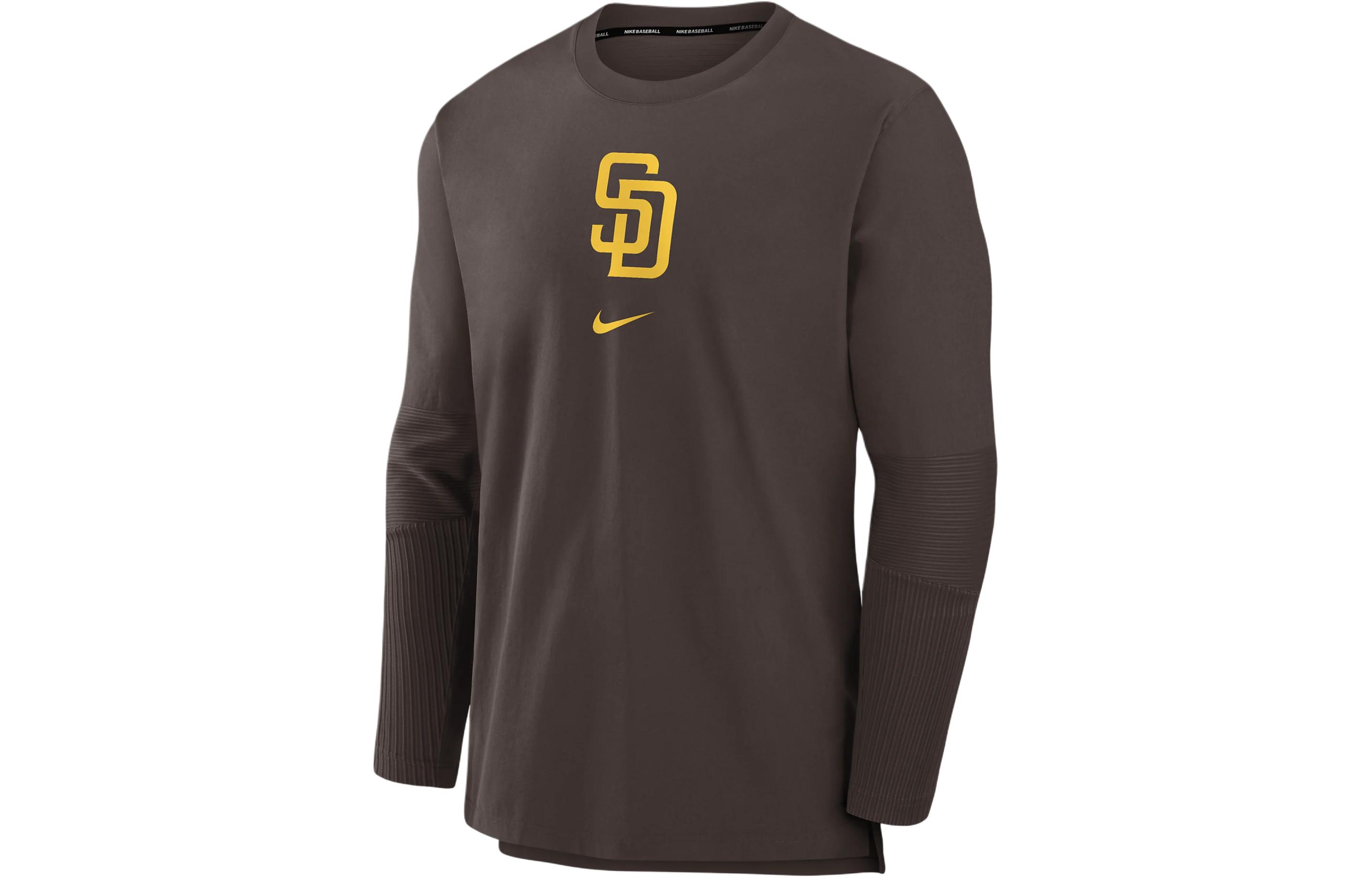 Nike San Diego Padres Authentic Collection Logo Brown Pullover Jacket for Men 015C927ZPYP-5Z2