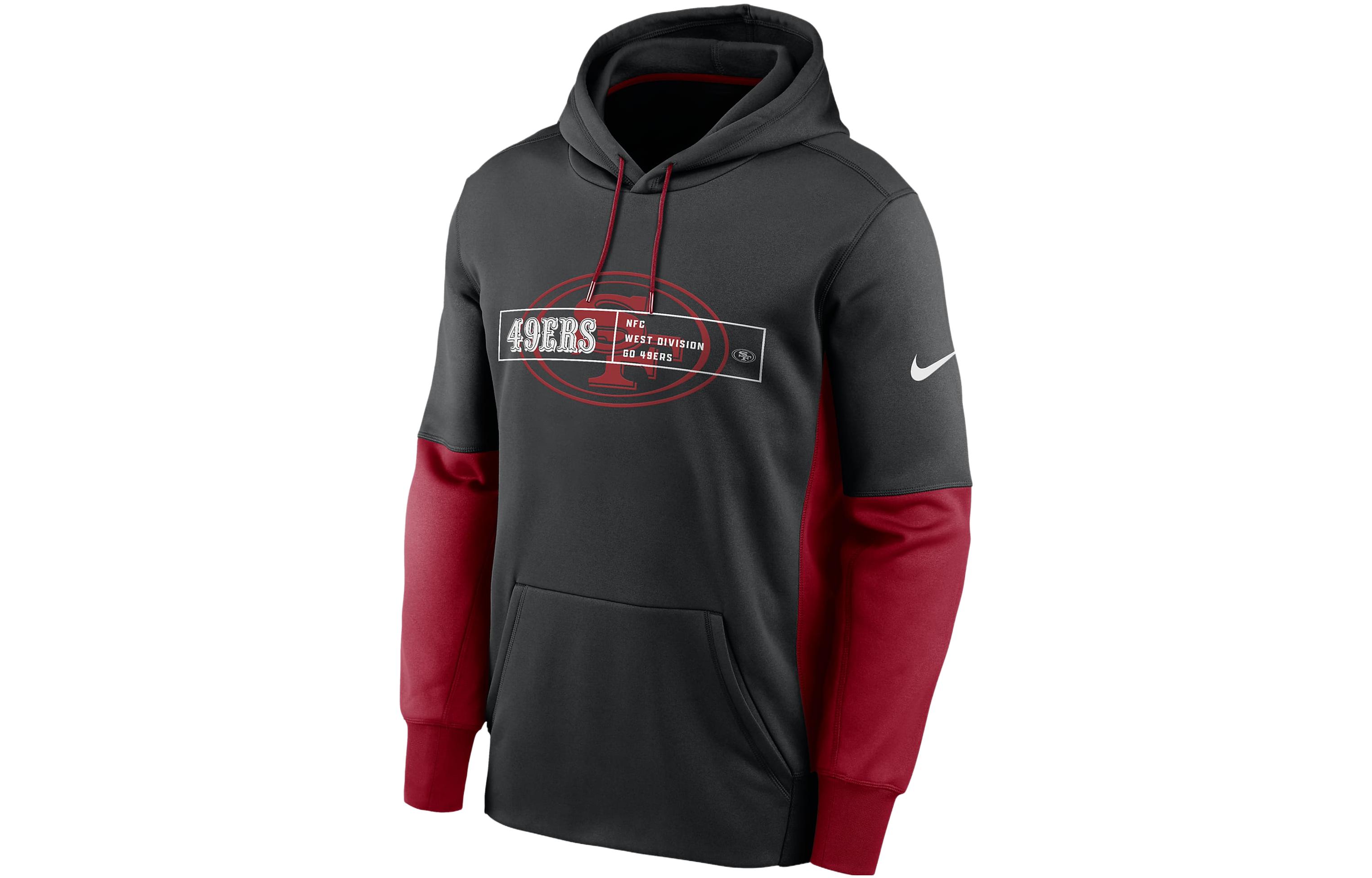 Nike San Francisco 49ers Color Block Logo Printed Hoodie Black () 011S048Y73-05K