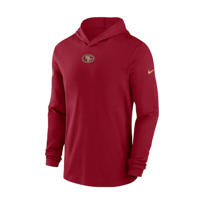 Nike San Francisco 49ers Sideline Logo Hoodie Pullover Sweatshirt 00MQ6DL73-PKB