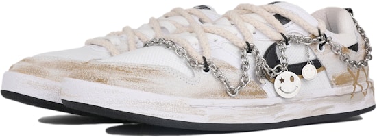 【客製球鞋】Nike SB Alleyoop 銀鍊笑臉 解構風 復古休閒 低筒 板鞋 男款 黑灰 Lookbook 【客製球鞋】Nike SB Alleyoop 銀鍊笑臉 解構風 復古休閒 低筒 板鞋 男款 黑灰