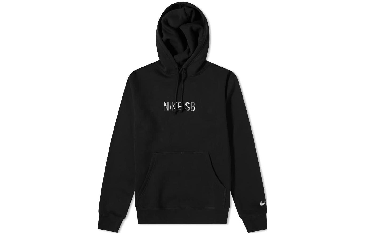 Nike SB Alphabet Print Pullover Hoodie Black DH4683-010